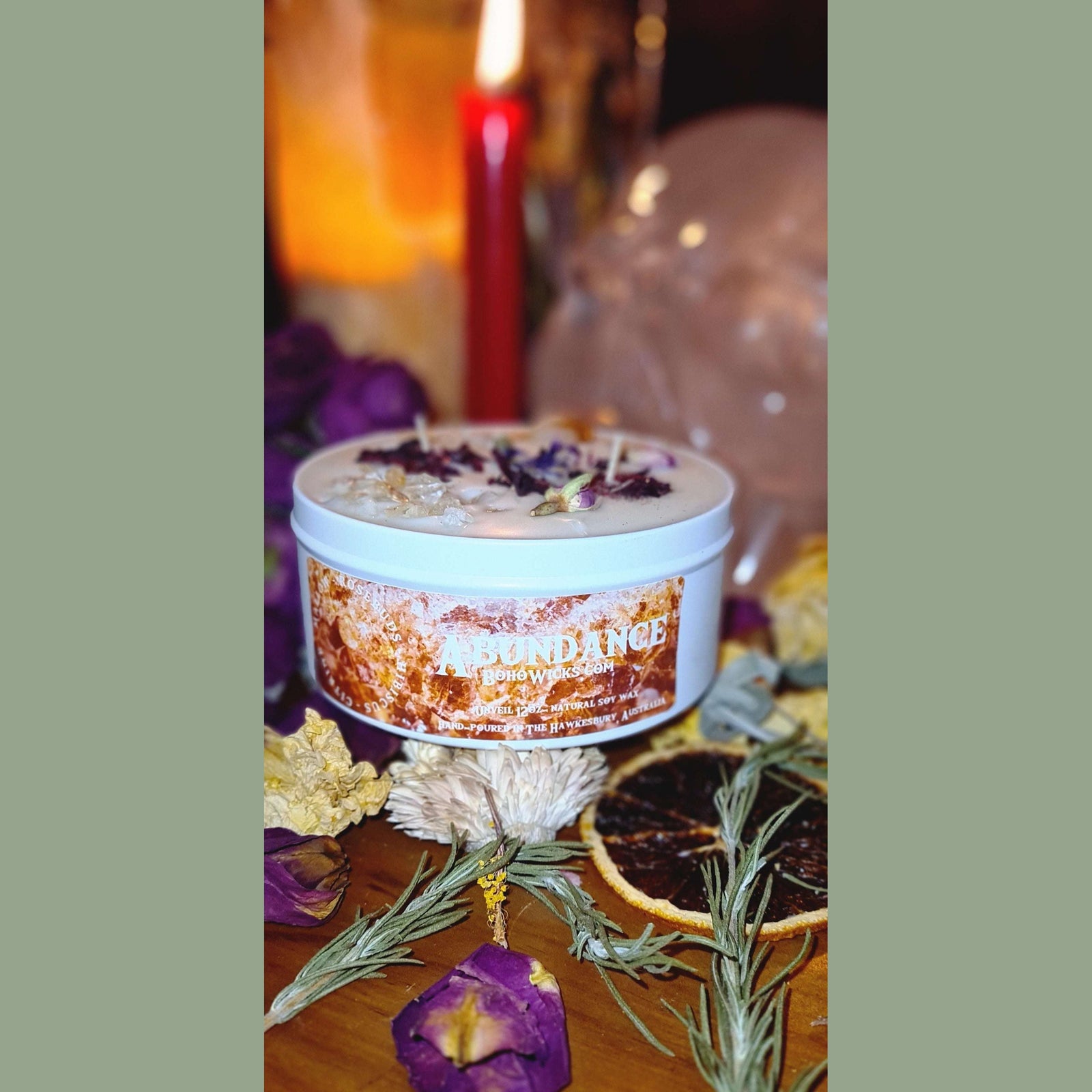 Freya Pure Soy Wax Candle Norse Mythology Inspires Sweet Cinnamon