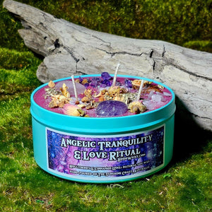 Angelic Tranquility & Love Ritual - Candles with 8oz Tiffany blue | Boho Wicks