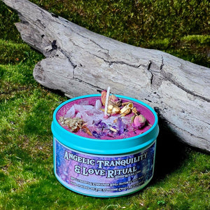 Angelic Tranquility & Love Ritual - Candles with 8oz Tiffany blue | Boho Wicks