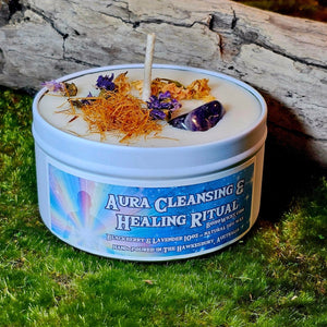 Aura Cleansing and Healing Ritual - Candles with 10oz White | Boho Wicks