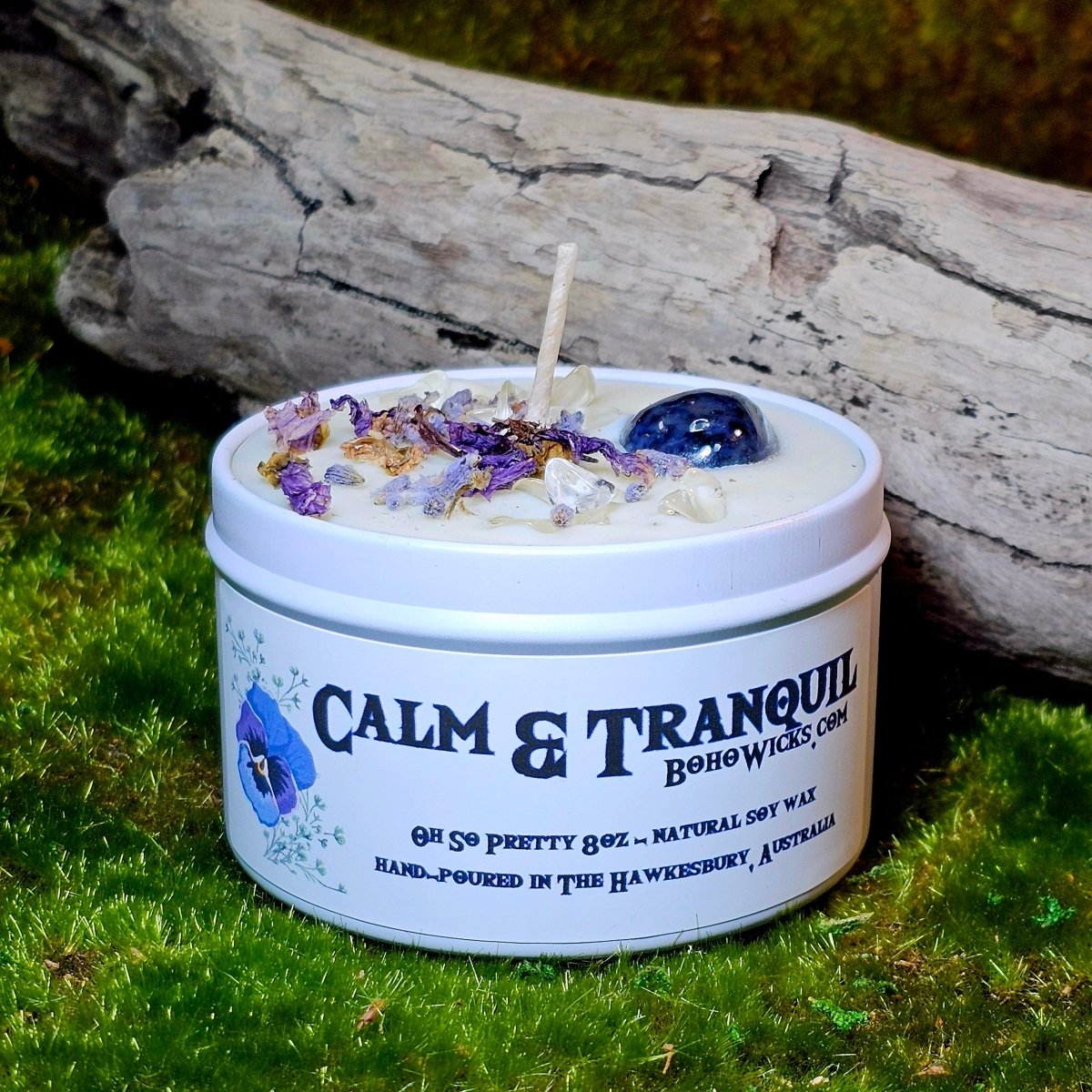 Calm and Tranquil - Candles with 8oz | Boho Wicks