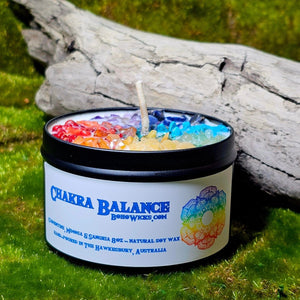 Chakra Balance - Candles with 8oz Black | Boho Wicks