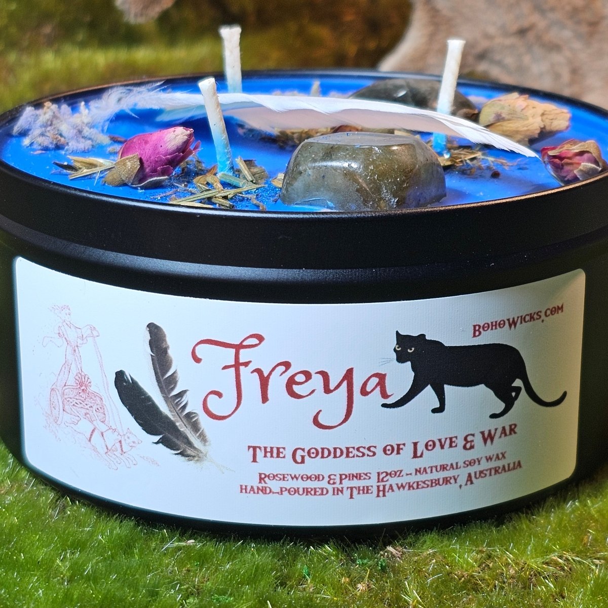 Freyja The Goddess of Love & War - Candles with 12oz | Boho Wicks