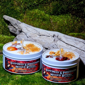 Happiness & Positivity Magick Ritual - Candles with 8oz | Boho Wicks