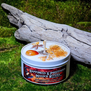 Happiness & Positivity Magick Ritual - Candles with 8oz | Boho Wicks