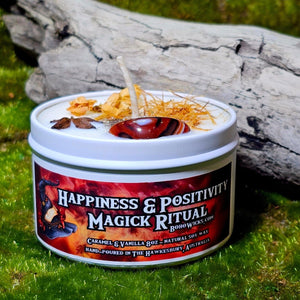 Happiness & Positivity Magick Ritual - Candles with 8oz | Boho Wicks