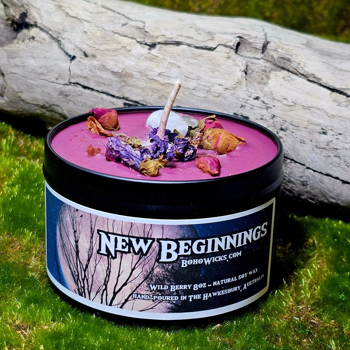 New Beginnings - Candles with 8oz | Boho Wicks