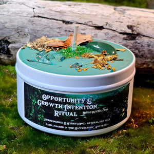 Opportunity & Growth Intention Ritual - Candles with 8oz Frankincense & Myrrh | Boho Wicks