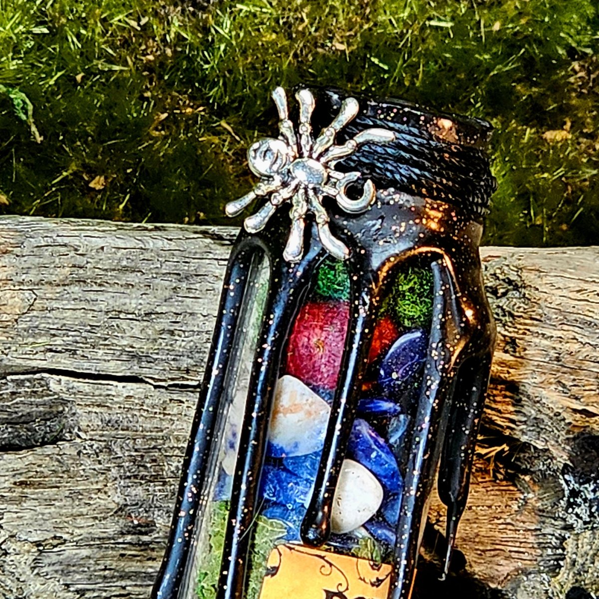 Psychic Protection & Abundance Spell Jar - Spell jars with Spider | Boho Wicks