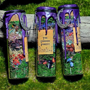 The Shroom Forest - Spell jars with Crescent Moon Forest (Intuition and Emotional Growth) | Boho Wicks